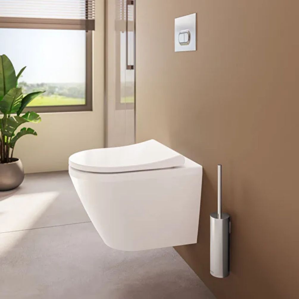 VitrA Integra D-Shaped Rimless Wall Hung Toilet with Hidden Fixings Lifestyle 1